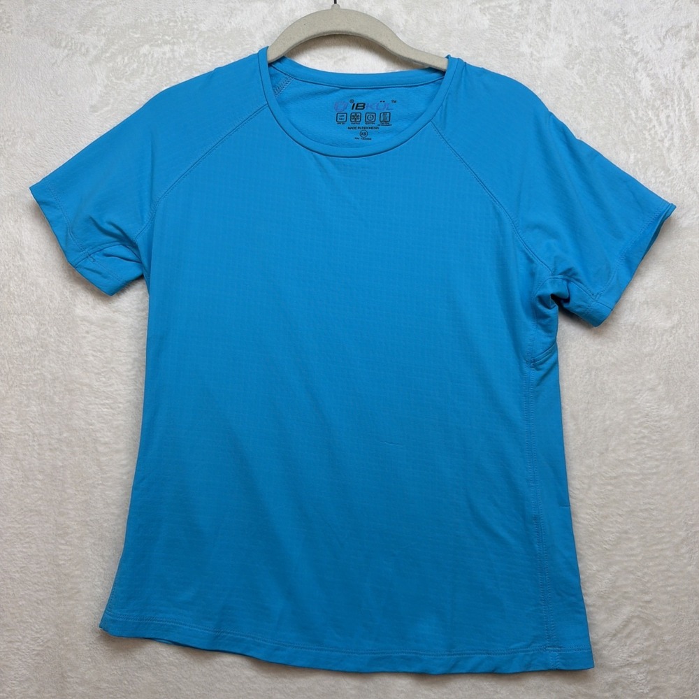 IBKUL Cooling Shirt Womens XS‎ Blue UPF 50 Short Sleeve Active Golf Tennis